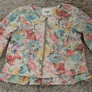 Mayoral Multicolor Floral Bomber Jacket